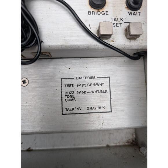 Vintage Industrial Technology Throwmaster 102A Telephone Cable Tester w Leads - Picture 9 of 16